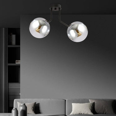 NOVA 2-lichts plafondlamp - Smoked glas