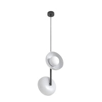 VANILLA 2-lichts hanglamp - Wit glas - Zwart frame - afbeelding 2