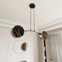 MARBLE 2-lichts hanglamp - Zwart marmerpatroon - afbeelding 2