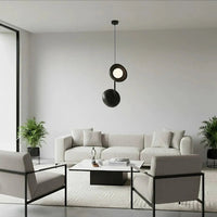 VANILLA 2-lichts hanglamp - Zwart met wit hanglamp met lampenkap - afbeelding 5