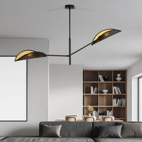 VENE 2-lichts hanglamp - Zwart goud hanglamp met lampenkap - afbeelding 5