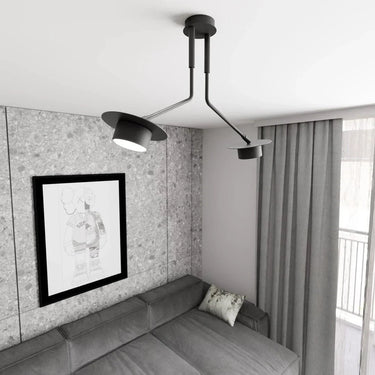 MIZU 2-lichts plafondlamp - Zwart