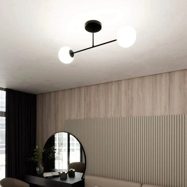 ROMA 2-lichts plafondlamp - Wit glas