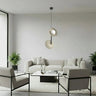VANILLA 2-lichts hanglamp - Beige frame hanglamp met lampenkap - uit de Vanila-serie