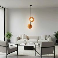 VANILLA 2-lichts hanglamp - Oranje glas hanglamp met lampenkap - afbeelding 5
