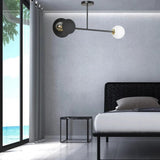MINERVA 2-lichts plafondlamp - Zwart wit plafondlamp met kap - afbeelding 5