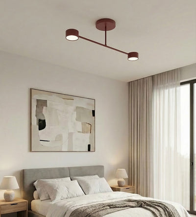 Halo plafondlamp 2-lichts bordeaux