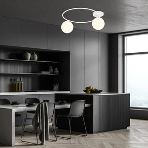 SOPRA 2-lichts plafondlamp - Wit glas