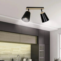 ATLAS 2-lichts plafondlamp - Zwart hout plafondspots & spotbalken - afbeelding 10