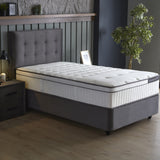 Opbergboxspring Modebedd Antraciet – 90x200 cm - velvet en metaal - Mooier Thuis
