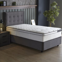 Opbergboxspring Modebedd Antraciet – 90x200 cm