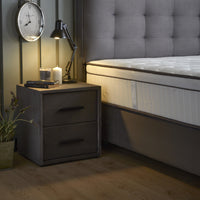 Opbergboxspring Modebedd Antraciet – 90x200 cm