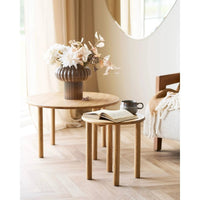 House of Nordic Jena Salontafel van eiken naturel Ø70 cm - Mooier Thuis