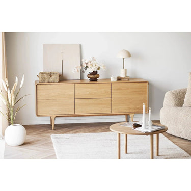 Jena Salontafel van eiken naturel Ø70 cm