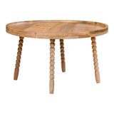 Jammu Salontafel van mangohout naturel Ø60 cm - naturel en bruin - Mooier Thuis