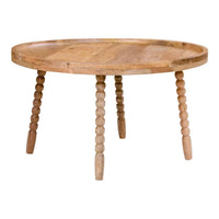 Jammu Salontafel van mangohout naturel Ø60 cm - Mooier Thuis