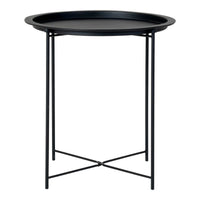 House of Nordic Bastia Bijzettafel staal zwart Ø47 cm - Mooier Thuis