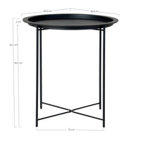 Bastia Bijzettafel staal zwart Ø47 cm - afbeelding 2