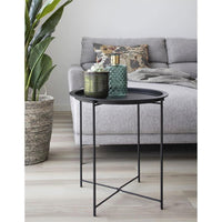 House of Nordic Bastia Bijzettafel staal zwart Ø47 cm