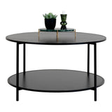 Table Salontafel zwart Ø80 cm - rond - Mooier Thuis
