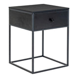 Vita Bijzettafel met lade - zwart - 40 cm breed - Mooier Thuis