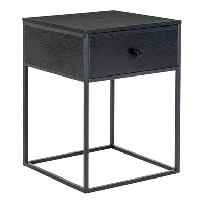 Vita Bijzettafel met lade - zwart