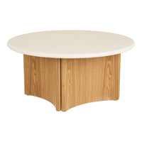 Motril Salontafel Cementlook Wit Ø80 cm