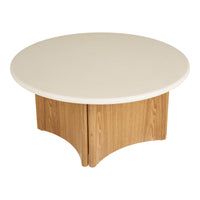 Motril Salontafel Cementlook Wit Ø80 cm