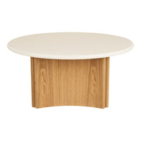 Motril Salontafel Cementlook Wit Ø80 cm