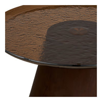 Orvieto Salontafel Essenfineer met Glazen Blad Ø80 cm