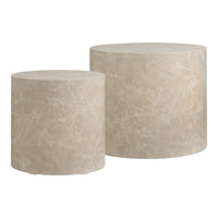 Prague Salontafel 2-delig marmerlook beige - Mooier Thuis
