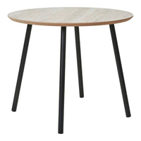 Aalst Salontafel travertijnlook zwart/beige Ø55 cm - Mooier Thuis