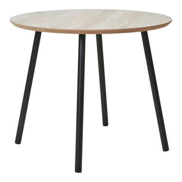 Aalst Salontafel travertijnlook zwart/beige Ø55 cm