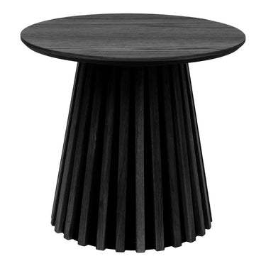 Osaka Bijzettafel eikenfineer zwart Ø50 cm