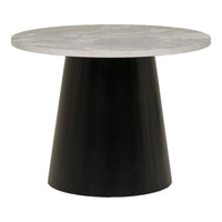 Brito Salontafel marmerlook grijs/zwart Ø60 cm - Mooier Thuis