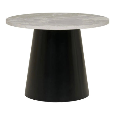 Brito Couchtisch Marmoroptik grau/schwarz Ø60 cm
