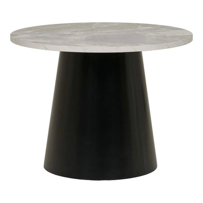 Brito Salontafel marmerlook grijs/zwart Ø60 cm