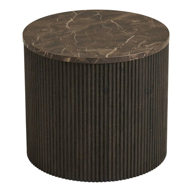 Rota Bijzettafel marmerlook bruin Ø45 cm