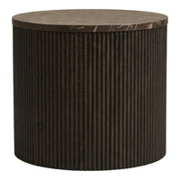 House of Nordic Rota Bijzettafel marmerlook bruin Ø45 cm - Mooier Thuis