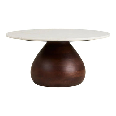 Heide Salontafel mangohout met marmeren blad