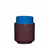 Twee potten bordeaux/blauw (set van 2) - Mooier Thuis