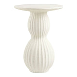 Newtown Bijzettafel van fiberclay wit Ø40 cm - rond - Mooier Thuis