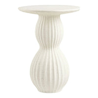 Newtown Bijzettafel van fiberclay wit Ø40 cm - Mooier Thuis