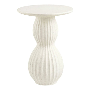 Newtown Bijzettafel van fiberclay wit Ø40 cm