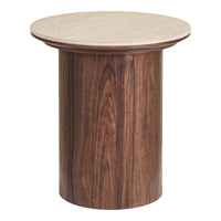 Delphi Bijzettafel Travertijnlook Ø45 cm