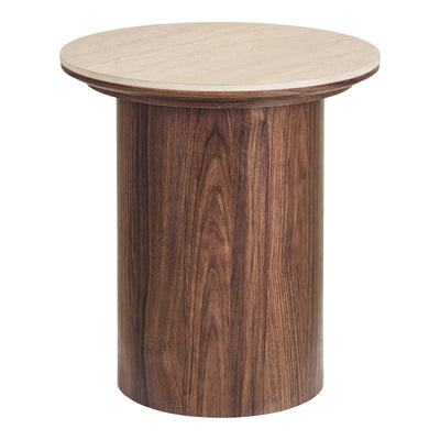 Delphi Bijzettafel Travertijnlook Ø45 cm