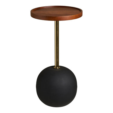 Sirone Bijzettafel mangohout - zwart/messing