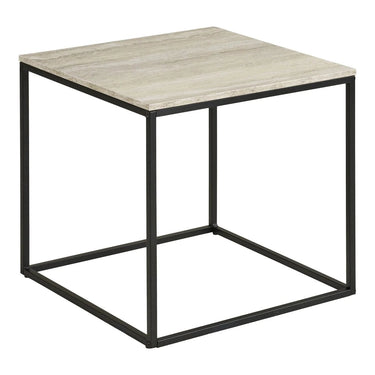 Vita Bijzettafel travertijnlook zwart/beige
