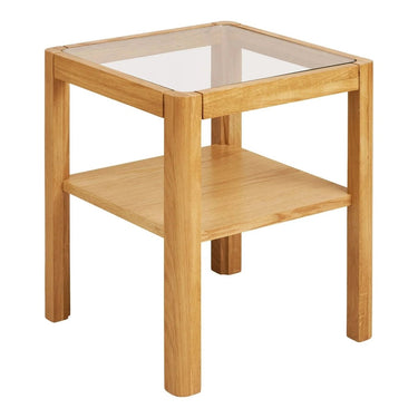 Lourmarin Bijzettafel eiken met glazen blad