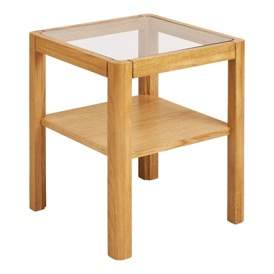 Lourmarin Bijzettafel eiken met glazen blad
